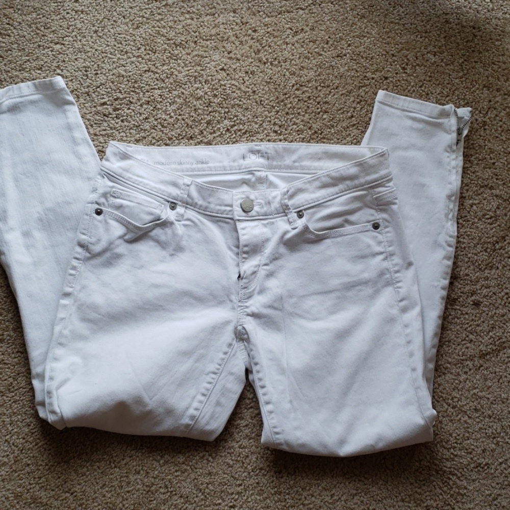 White Loft Skinny Jeans